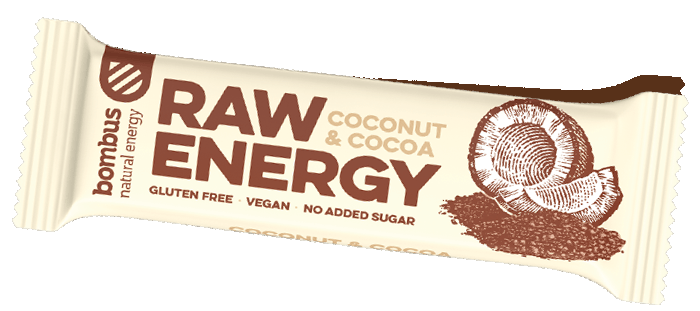 Riegel BOMBUS Raw energy - Coconut+Cocoa 50g
