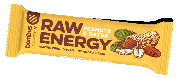 Riegel BOMBUS Raw energy - Peanuts+Dates 50g