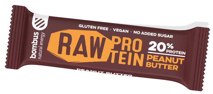 Proteinriegel und Kekse BOMBUS Raw protein-Peanut butter 50g