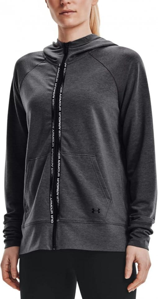 Hoodie Under Armour Rival Terry Taped FZ Hoodie-GRY