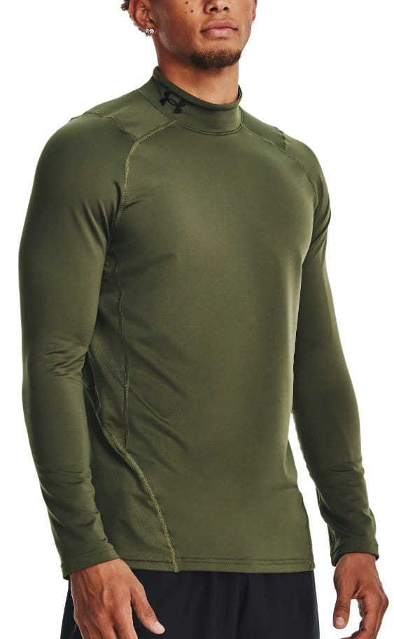 Langarm-T-Shirt Under UA CG Armour Fitted Mock-GRN