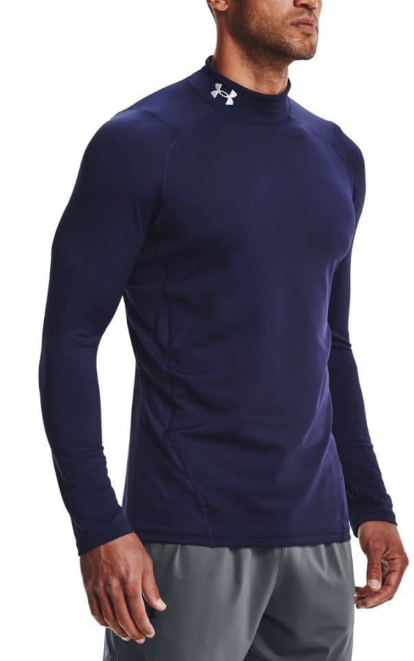 Langarm-T-Shirt Under UA CG Armour Fitted Mock-NVY