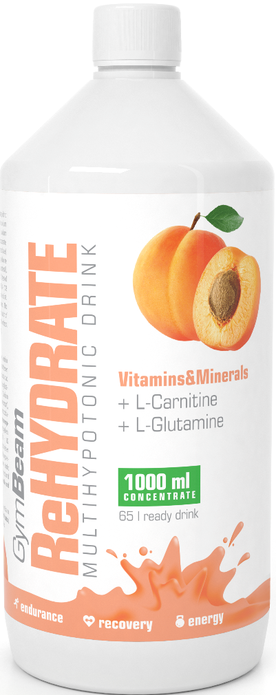 Ionische Getränke ReHydrate 1000 ml - GymBeam apricot
