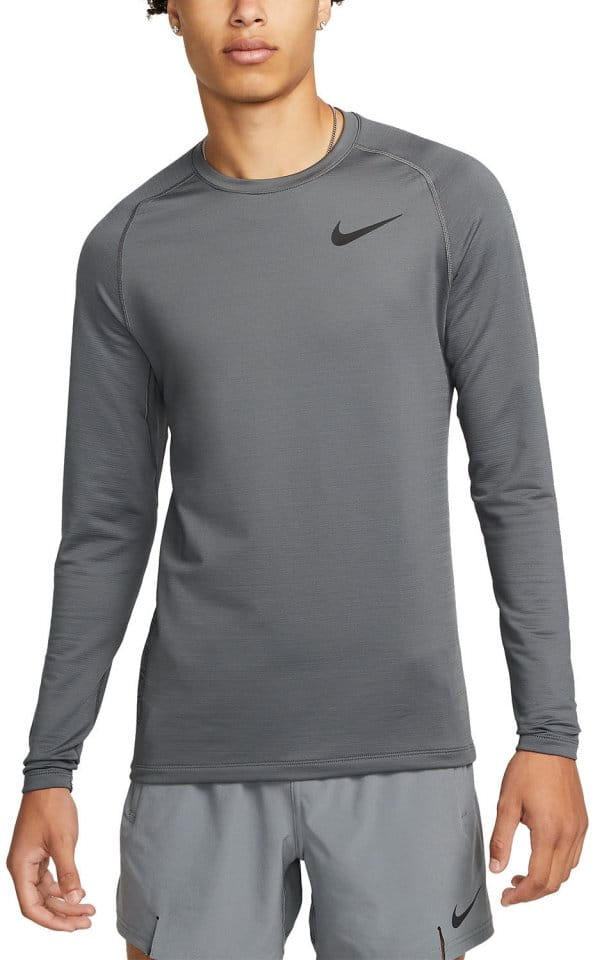 Langarm-T-Shirt Nike Pro Warm Sweatshirt Grau Schwarz F068