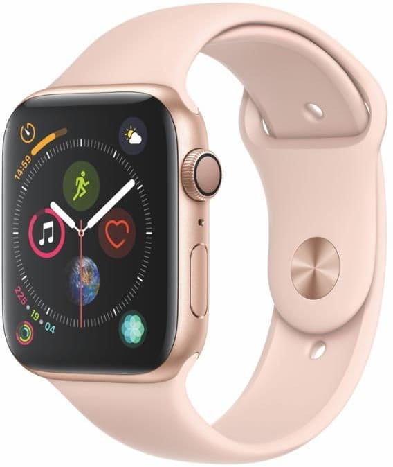 Uhren Apple Watch Series 4 GPS, 44mm Gold Aluminium Case with Pink Sand Sport Band