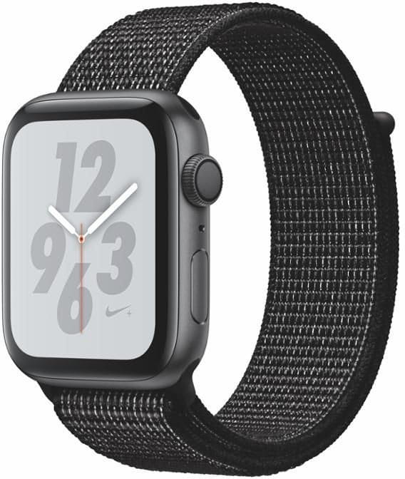 Uhren Apple Watch + Series 4 GPS, 44mm Space Grey Aluminium Case with Black Sport Loop