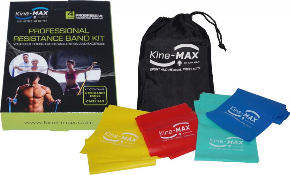 Verstärkungsgummi Kine-MAX Professional Resistance Band Kit - Level 1-4